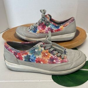 Are Rainbow Floral Print Comfort Sneakers